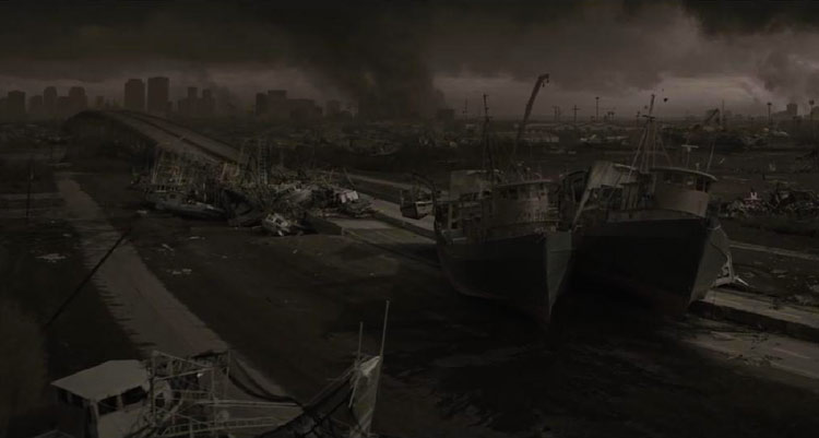The Road 2009 Post Apocalyptic Wasteland Wideshot
